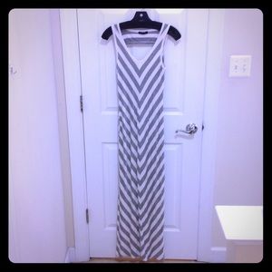 Long chevron stripe dress
