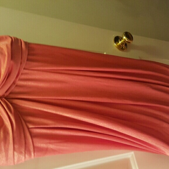 Beautiful Lenovia Metallic Peach Dress