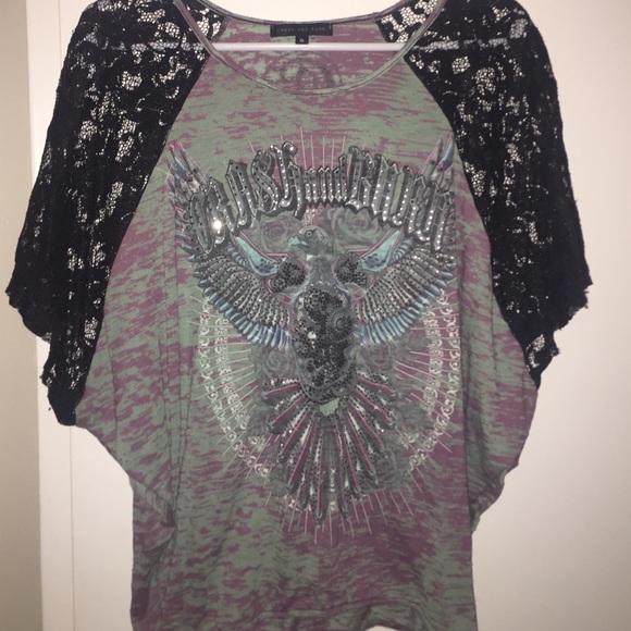 Crash and burn oversized tee