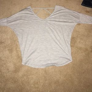 Three quarter length sleeve.