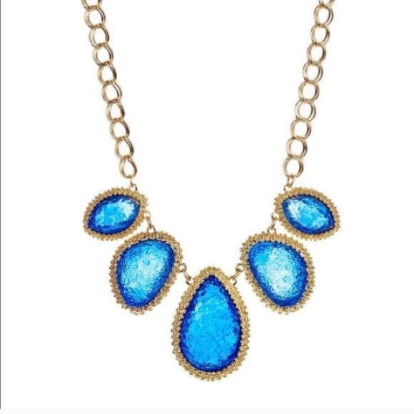 Blue Resin Druzy Necklace - Picture 3 of 3