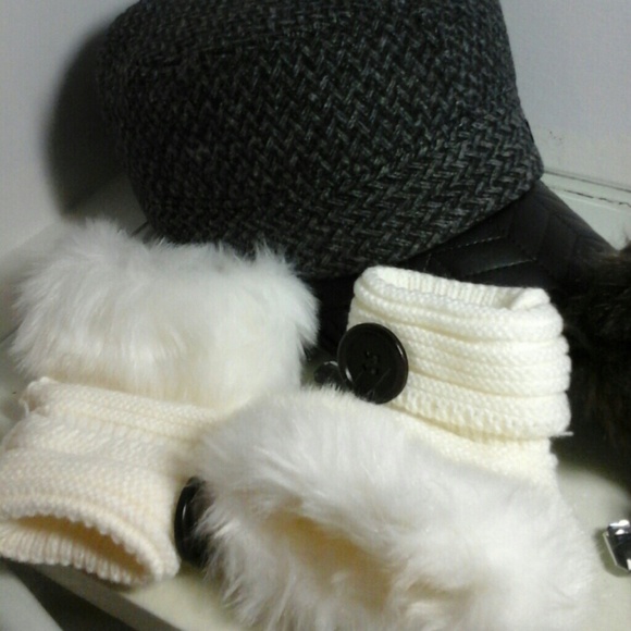 ????Women's warm winter fingerless gloves????