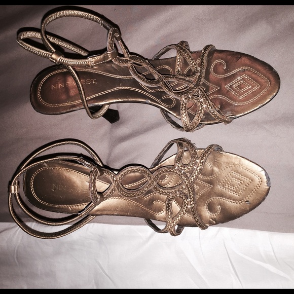 Very sexy bronze sandals from Nine West.