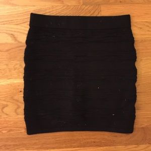 Forever 21 black knitted mini skirt