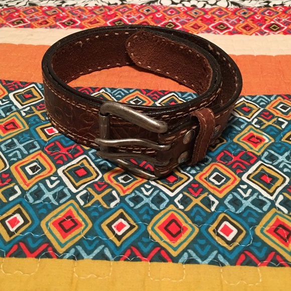 Brown buckle belt