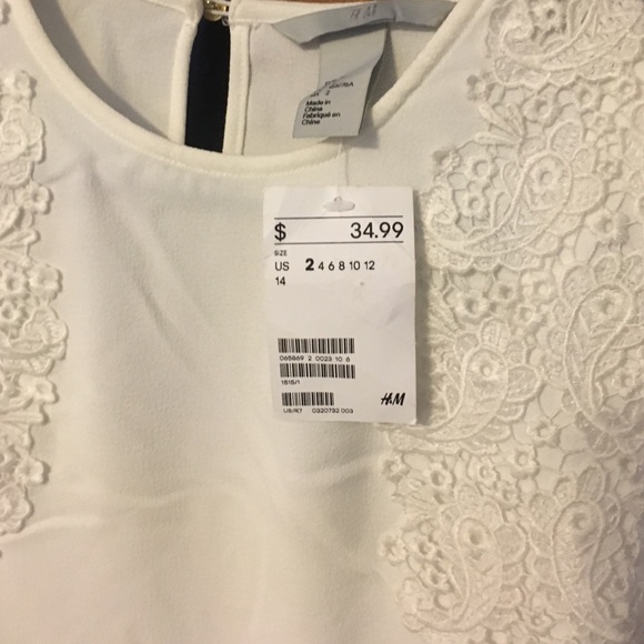 white embroidered bell sleeve top - Picture 4 of 4