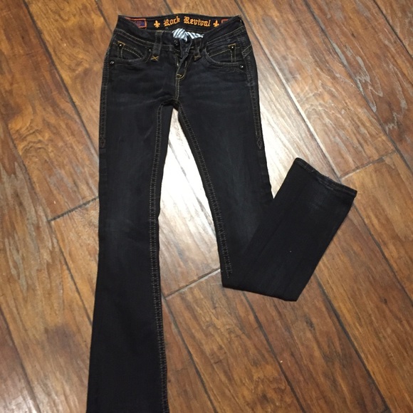 Rock revival black denim bootcut jeans - Picture 1 of 3