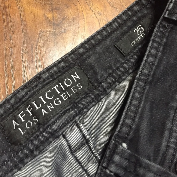 affliction jade bootcut black denim jeans - Picture 2 of 4