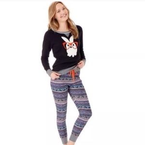 Kensie pajamas set black rabbits large size