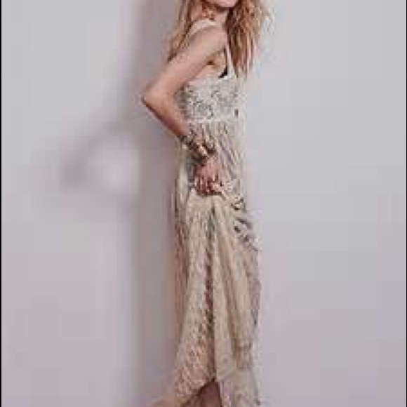 EUC Free People Romance in the Air Maxi Slip