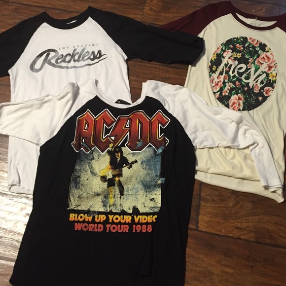 3 baseball tees
