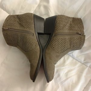 Taupe ankle booties
