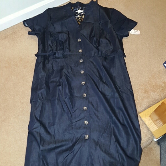 Dressy Denim Dress - Plus Size Dress Barn Woman
