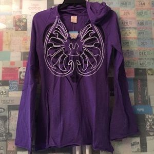 Flaired hooded lightweight hoodie