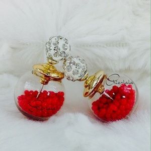 🍓STERLING SILVER CRYSTAL EARRINGS🍓