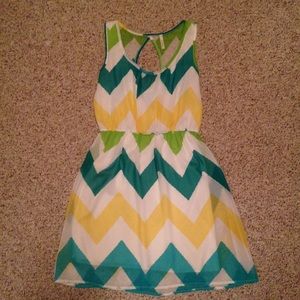 Chevron sleeveless dress