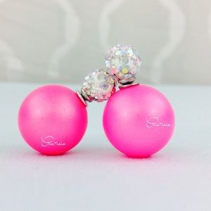 🍉STERLING SILVER CRYSTAL EARRINGS🍉