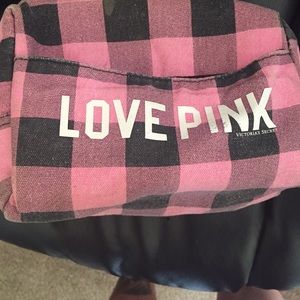 Love pink makeup bag