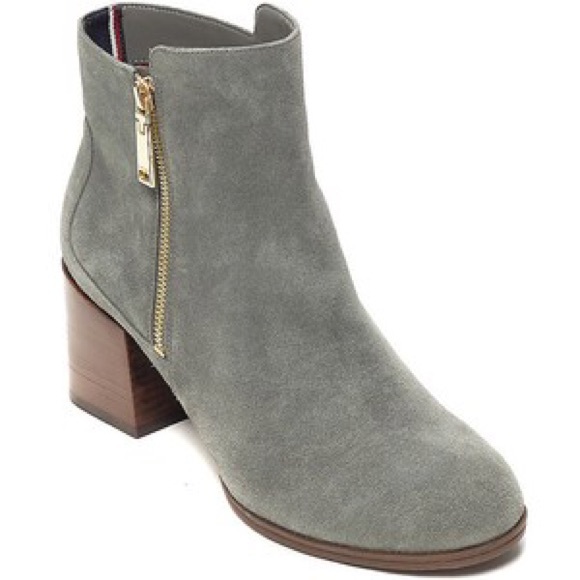 SOLD OUT Tommy Hilfiger suede slate booties size 7