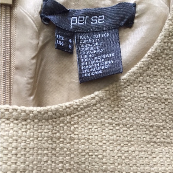 Per Se 3/4 Sleeve Tan Dress - Picture 4 of 4