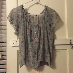 Floral sheer top