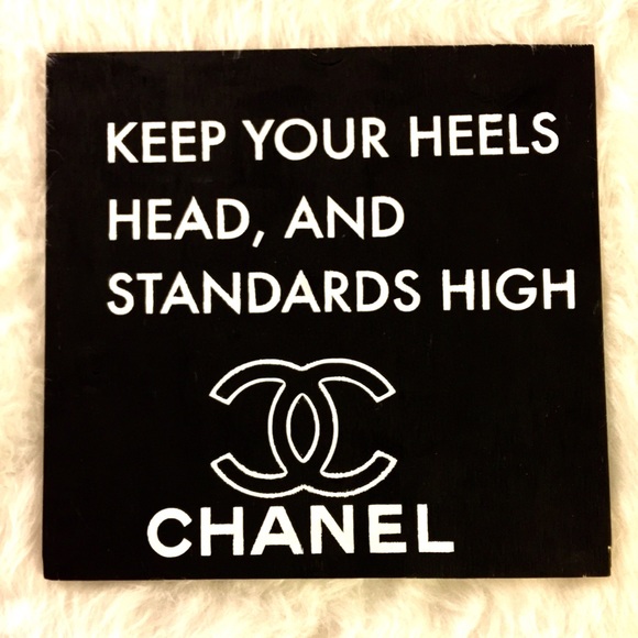 Chanel painted wood sign