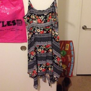 It's unevenly stitched around the breast area