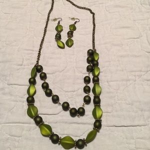 Necklace and earrings
