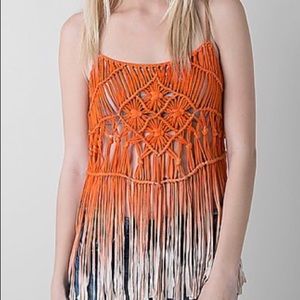 BRAND NEW fringe Miss Me tank