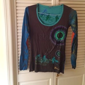 Long-sleeved desigual bicycle shirt