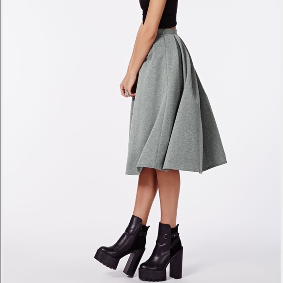 Love 21 grey midi skirt