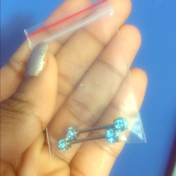 Baby Blue Nipple Rings