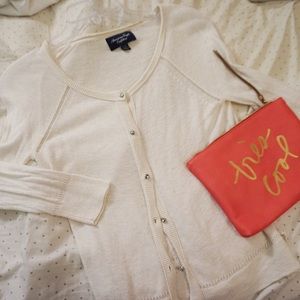 American Eagle Cream Rhinestone Cardigan