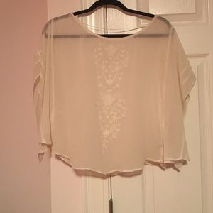 Anthropologie cream blouse