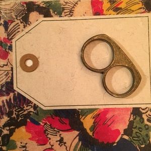 Urban Outfitters // double brass ring