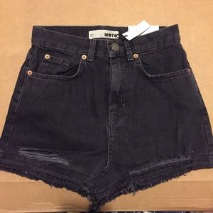 High waist cut off denim shorts