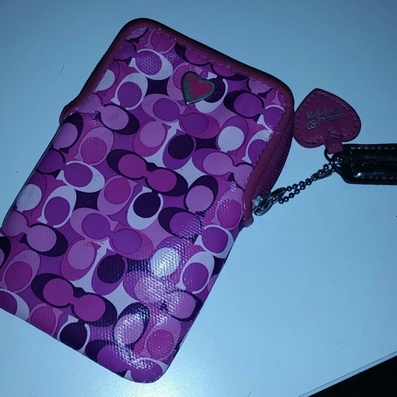 Coach poppy card holder wallet