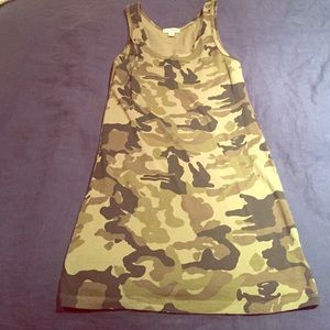 Camo mini tank dress NWOT