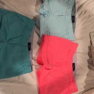 Set of three Jcrew chino shorts size 4