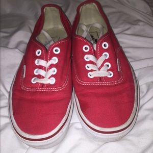 Women's Red Classic Vans