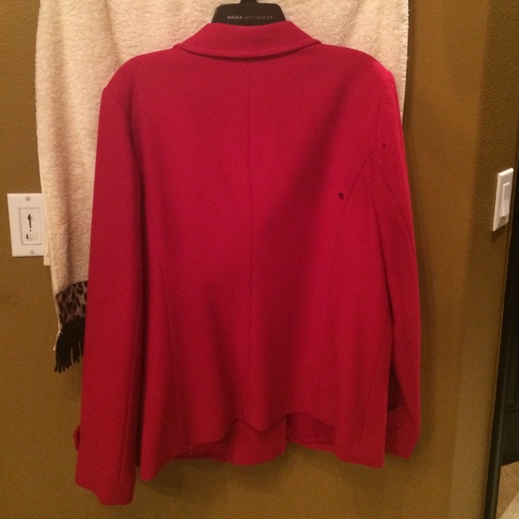 Red warm double breasted Jacket - Picture 2 of 4