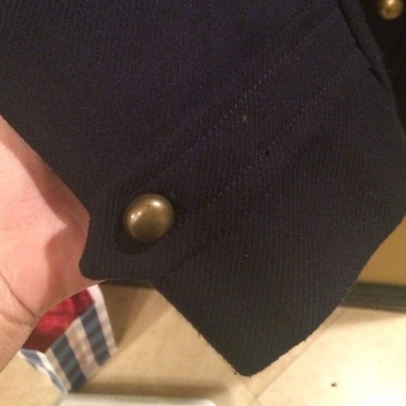 Warm navy blue double breasted jacket - Picture 3 of 3