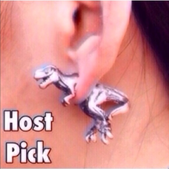 Jewelry - Silver T-Rex Earrings