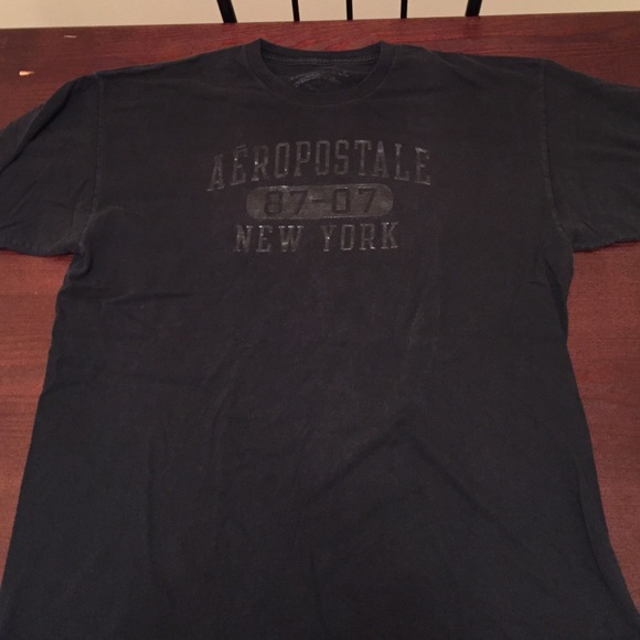 Mens Aeropostale Logo Tee Shirt in Black
