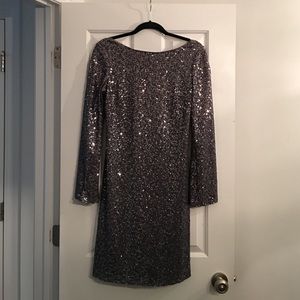 Ralph Lauren silver sequin dress.