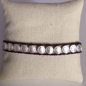 Stella & Dot Leather Scallop Bracelet