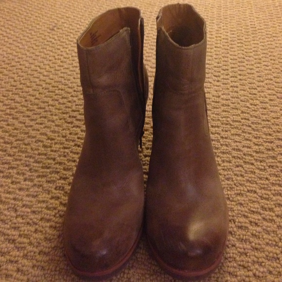 Grey ankle booties