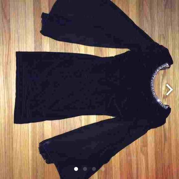 BRAND NEW black flowy arm dress