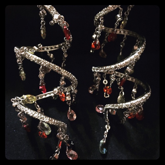 Silver earrings with Swarovski