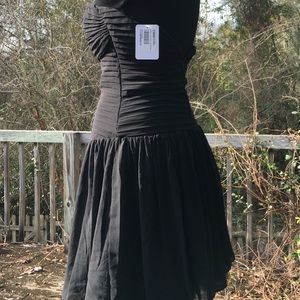 Zara | Dresses | Nwot Zara Black Shutter Strapless Pleat Dress S | Poshmark